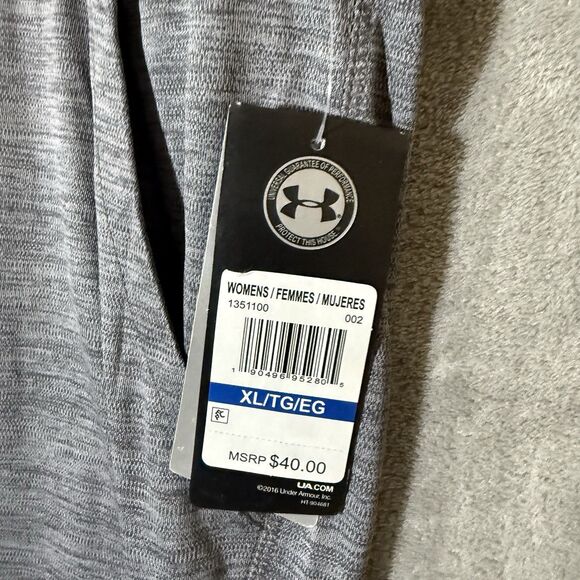 NWT Under Armour Women's Tech Capris 3/4 Pants XL Gray Athletic Gym New MSRP$40 - Picture 2 of 10